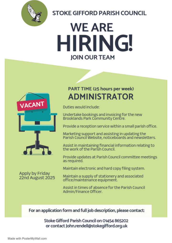 Poster advertising the Job Vacancy