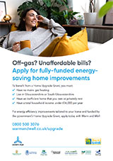 Poster advertising the Home Upgrade Grant