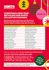 Flyer showing Recycling and Waste Collection Dates