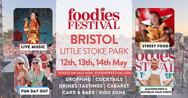 Poster advertising Foodies Festival, Bristol