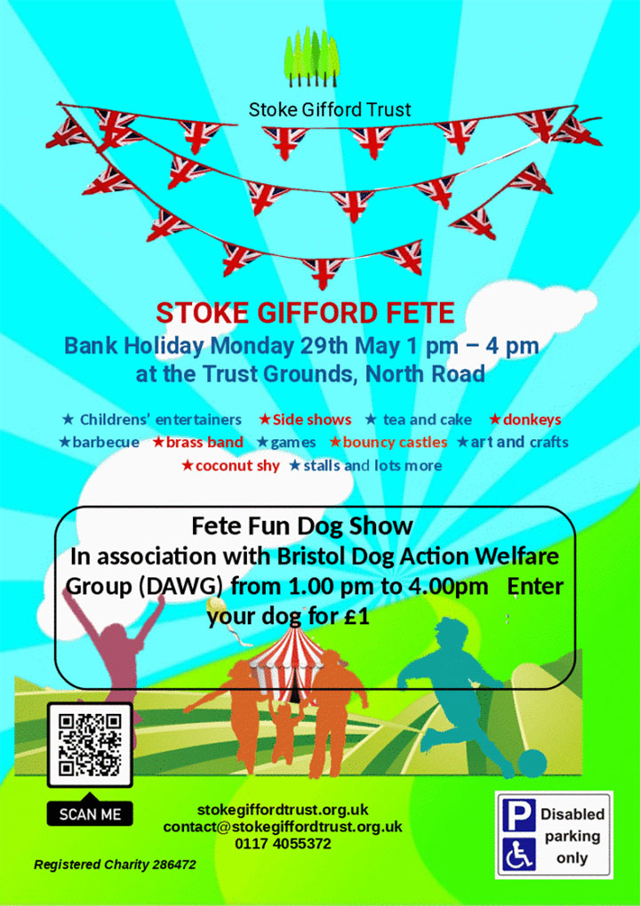 Poster advertising the Stoke Gifford Fete (all text content displayed on page)