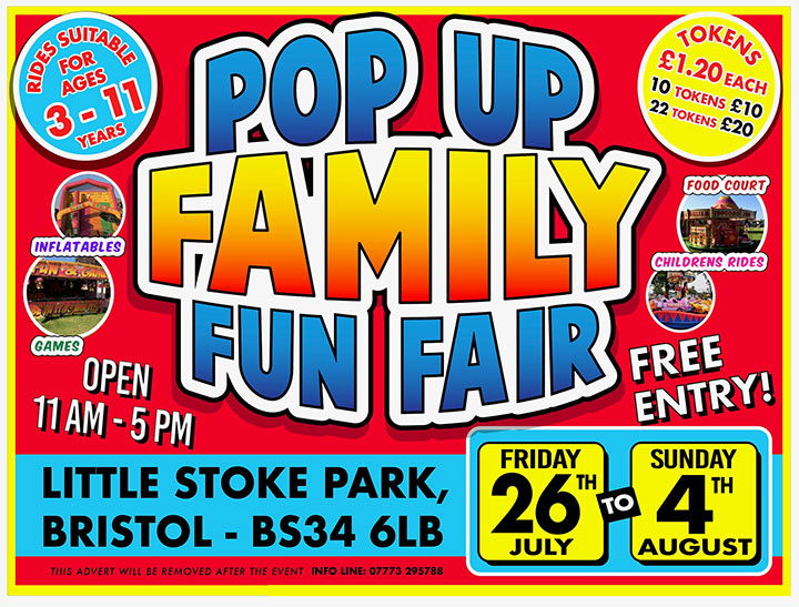 Flyer advertising the Family Fun Fair (all text content displayed on page)
